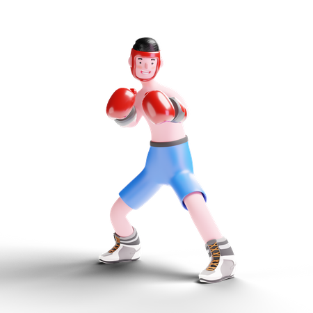 Male Boxer 3D Illustration