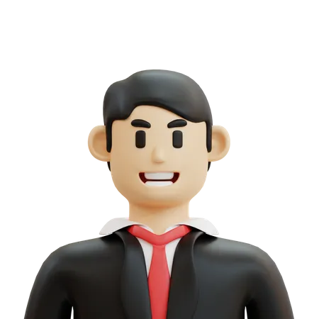 Male Business Character 3D Icon