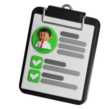 MALE CANDIDATE PROFILE  3D Icon