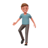 man floating pose graphics