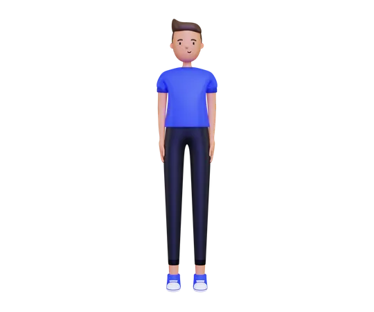 Male character standing pose  3D Illustration