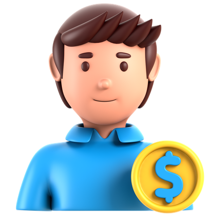 Male Client  3D Icon