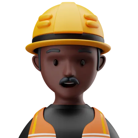 Male Construction Worker  3D Icon