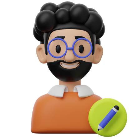 Male Copywriter  3D Icon