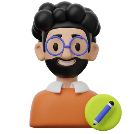 Male Copywriter  3D Icon