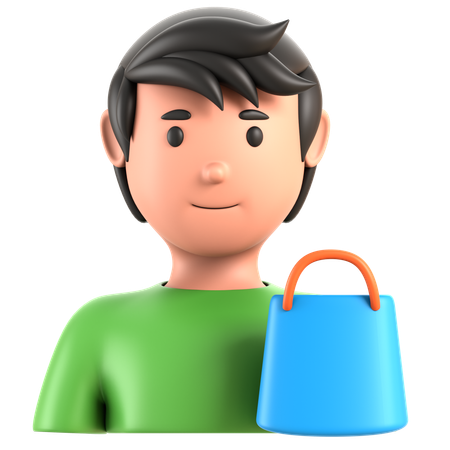 Male Customer  3D Icon