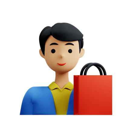 Male Customer  3D Icon