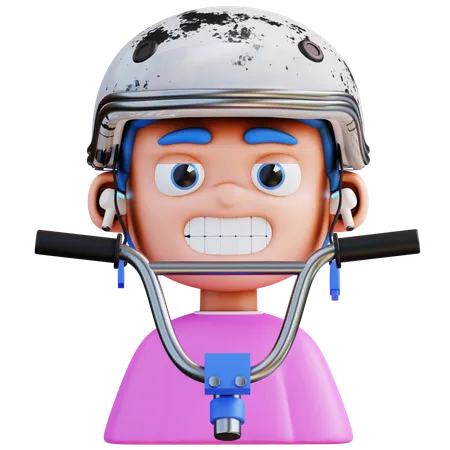 Male Cyclist  3D Icon