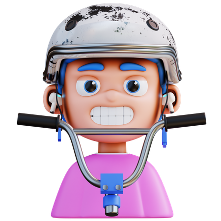 Male Cyclist  3D Icon