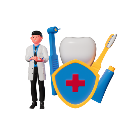 Male Dentist  3D Illustration