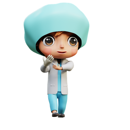 Male Doctor In Operation Theatre  3D Illustration