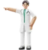 Male Doctor Pointing something in left direction