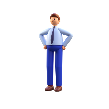 Male employee  3D Illustration