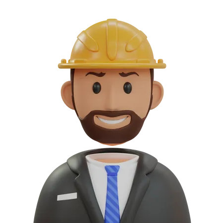 Male Engineer  3D Icon