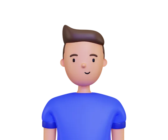 Male face character 3D Illustration