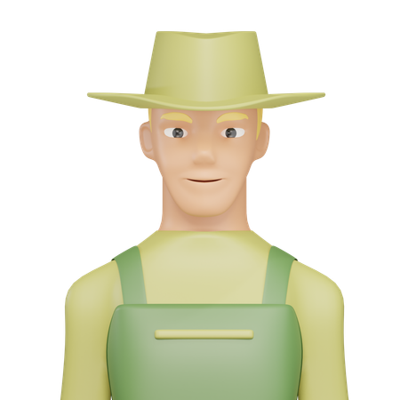 Male Farmer  3D Icon