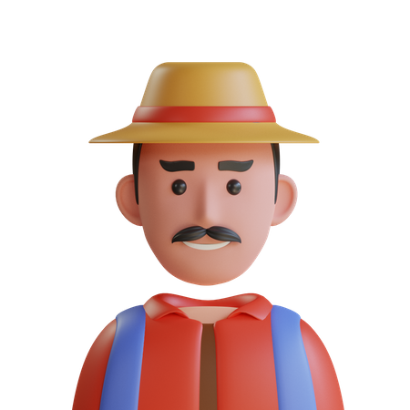 Male Farmer  3D Icon