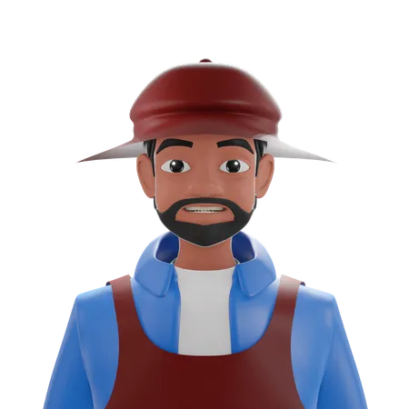 Male Farmer  3D Icon