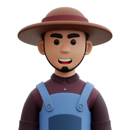 Male Farmer  3D Icon