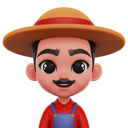 Male Farmer  3D Icon