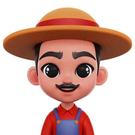 Male Farmer  3D Icon