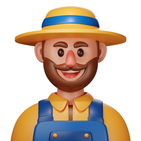 Male Farmer  3D Icon