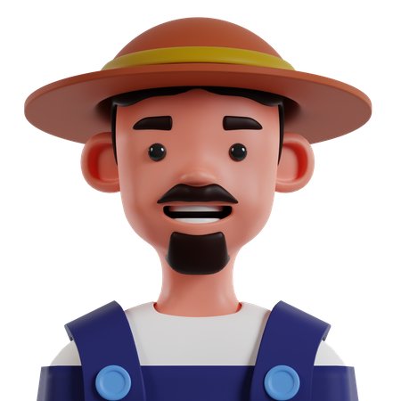 Male Farmer  3D Icon