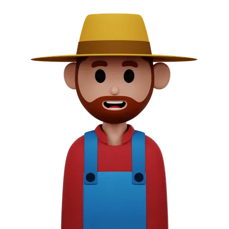 Male Farmer  3D Icon