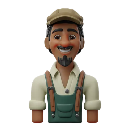 Male Farmer  3D Icon