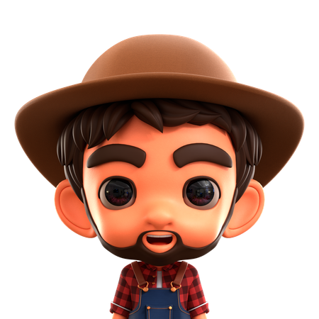 Male Farmer  3D Icon