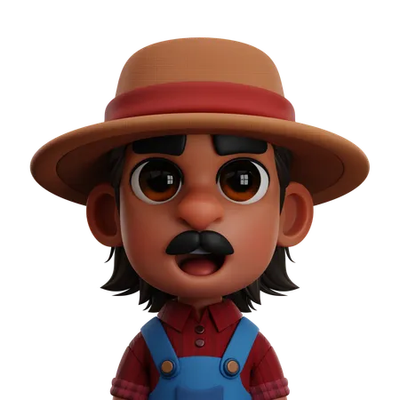 Male Farmer  3D Icon