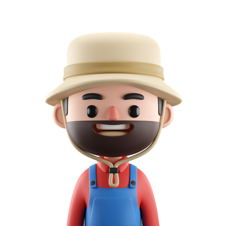 Male Farmer  3D Icon