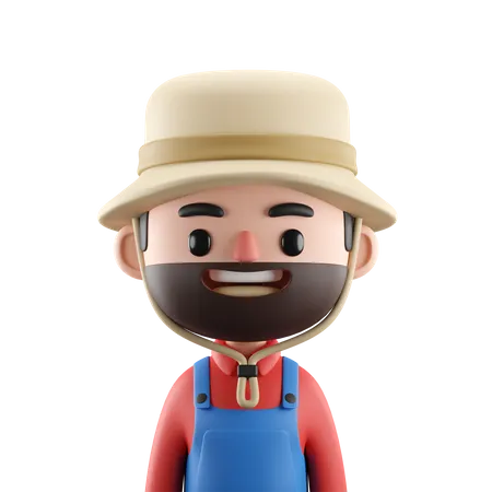 Male Farmer  3D Icon