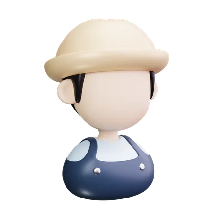 Male Farmer  3D Icon