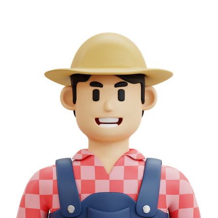 Male Farmer  3D Icon