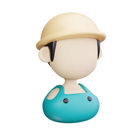 Male Farmer  3D Icon