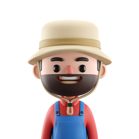 Male Farmer 3D Icon