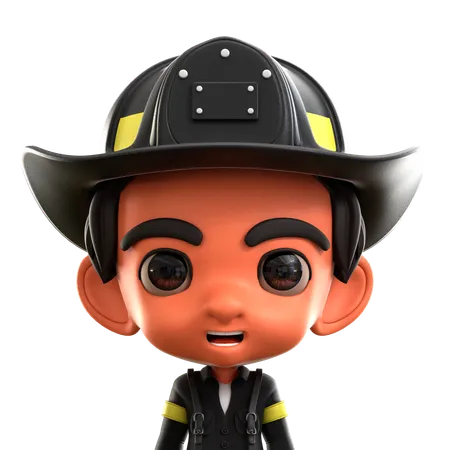 Male Firefighter  3D Icon
