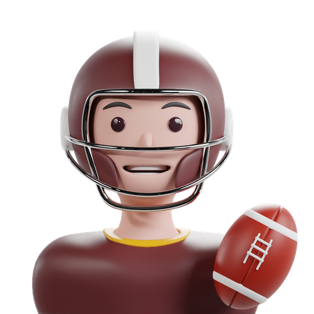 Male Football Player  3D Icon