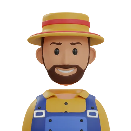 Male Gardener  3D Icon