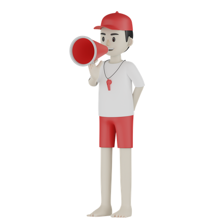 Male Guard Announcing  3D Icon