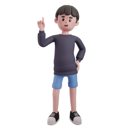 Male Having Idea  3D Illustration