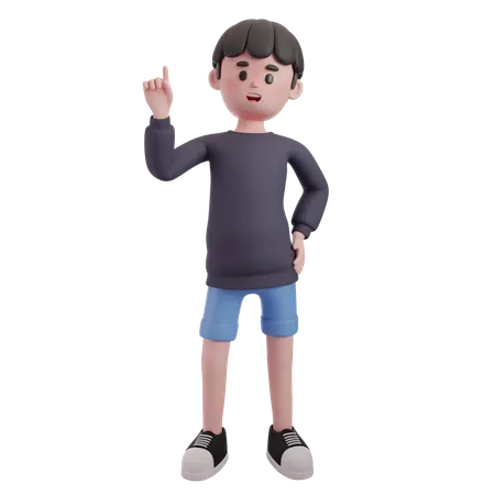 Male Having Idea  3D Illustration