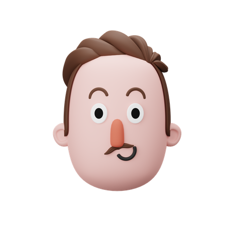 Male Head  3D Icon