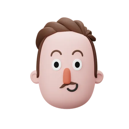 Male Head  3D Icon