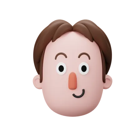 Male Head  3D Icon