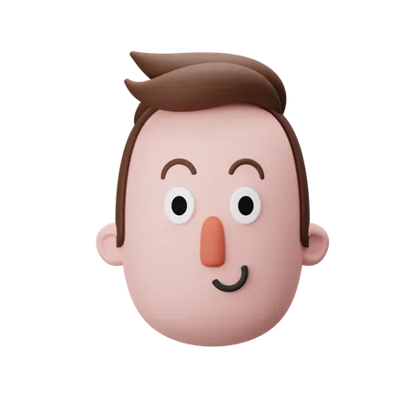 Male Head  3D Icon