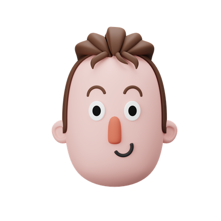 Male Head  3D Icon