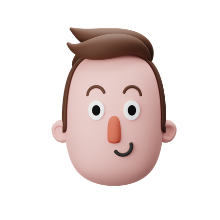 Male Head  3D Icon