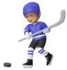 Male Hockey Player Shooting Ball Using Hockey Stick